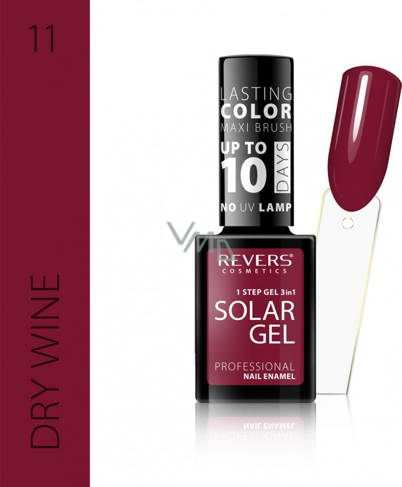 Revers Solar Gel nail polish 11 Dry Wine 12 ml - VMD parfumerie - drogerie