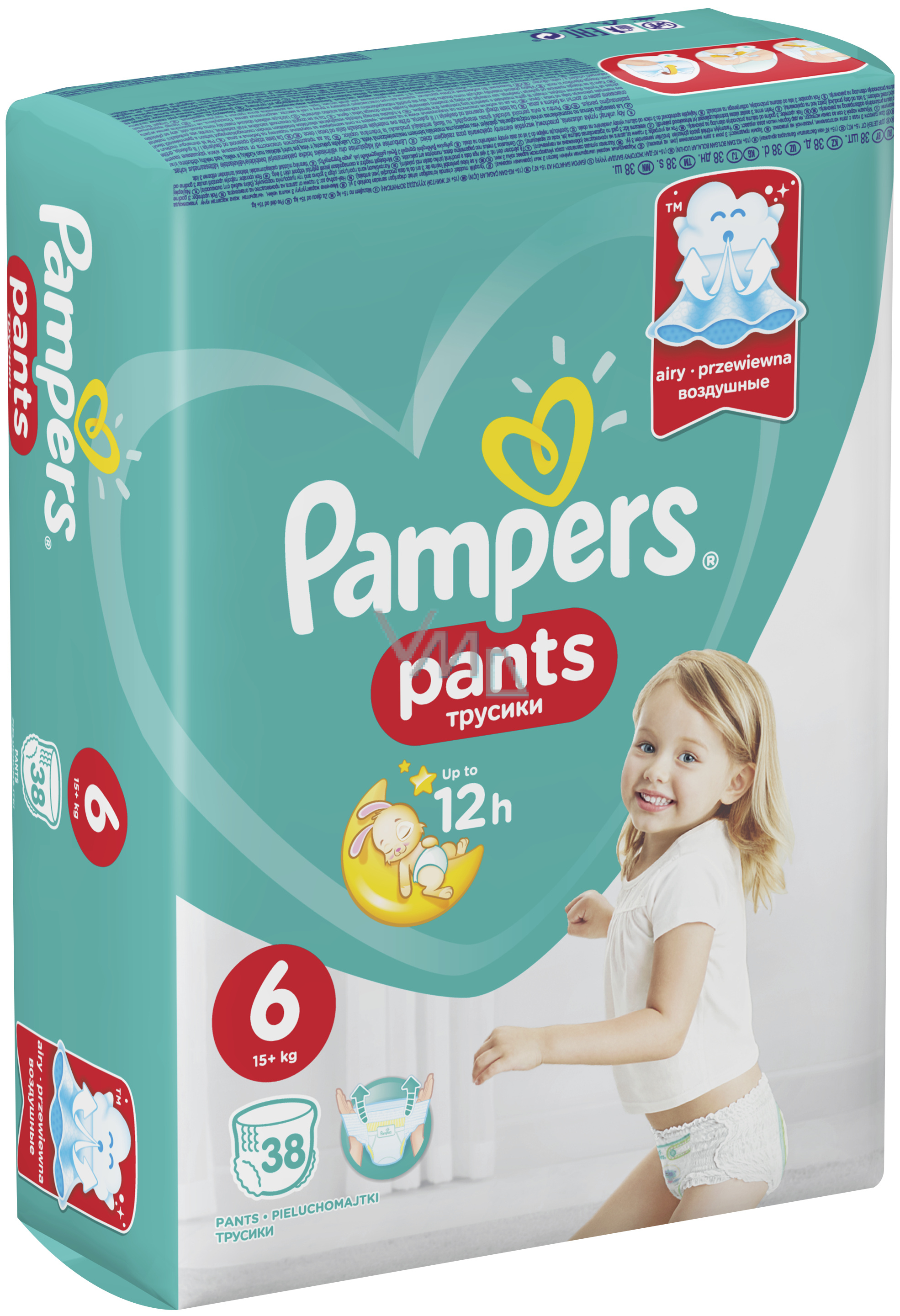 Pampers Pants size 6, 15+ kg diaper panties 25 pieces