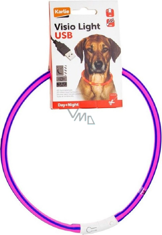 Karlie Flamingo LED dog collar pink-purple, uni size 20-75 cm, rechargeable  - VMD parfumerie - drogerie