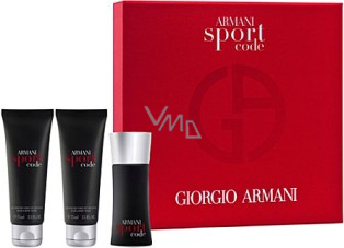 Giorgio Armani Code Sport Men eau de toilette 50 ml + 2 x shower gel 75 ml,  gift set - VMD parfumerie - drogerie