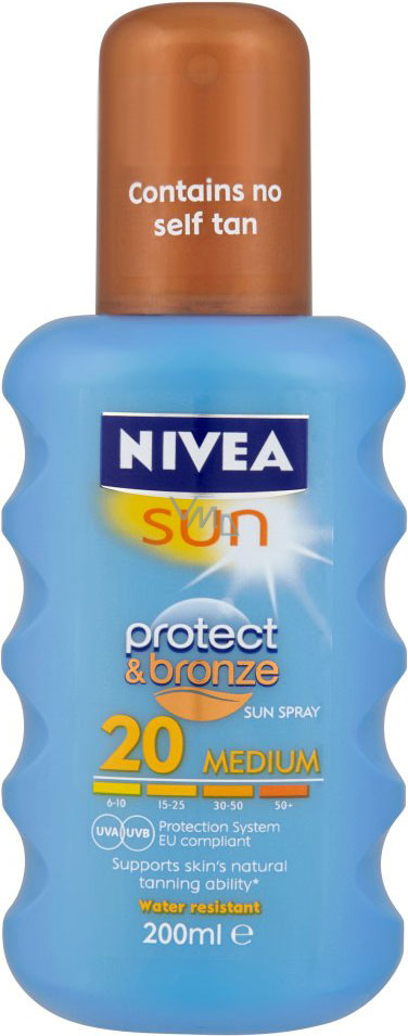 abces Af en toe Stap Nivea Sun Protect & Bronze SPF20 + Intensive Tan Spray 200 ml - VMD  parfumerie - drogerie