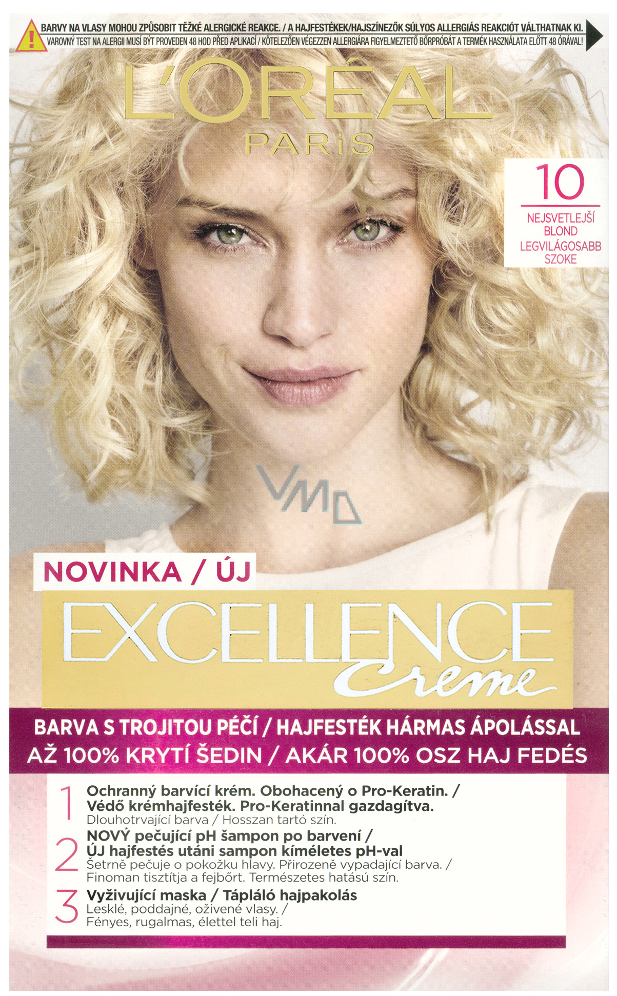 Loreal Excellence Creme 10 Lightest Blonde Hair Color Vmd