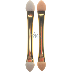 Eyeshadow applicator double sided gold 6.5 cm 2 pieces 80060