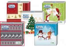 Regina Paper napkins 1 ply 33 x 33 cm 20 pieces Christmas Gray, pink and white print