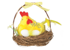 Hen in the nest 12 cm yellow