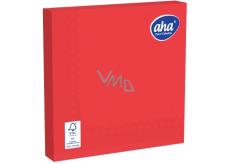 Aha Paper Napkins 3-ply 33 x 33 cm 20 pieces solid red vibrant