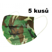 Veil 3 layers protective medical non-woven disposable, low breathing resistance 10 pieces Camouflage