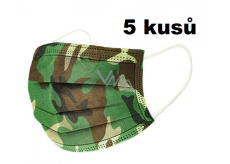 Veil 3 layers protective medical non-woven disposable, low breathing resistance 10 pieces Camouflage