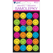 Neon stickers Smileys 15 x 10 cm 4 sheets