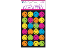 Neon stickers Smileys 15 x 10 cm 4 sheets