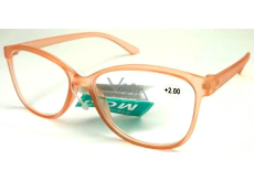 Berkeley Reading Glasses +2.0 Plastic Vintage Pink Transparent 1 Piece MC2191