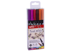 Apli Brush Marker brush marker with two tips 12 pieces, set