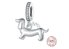 Charm Sterling Silver 925 Dog - Dachshund, animal bracelet pendant