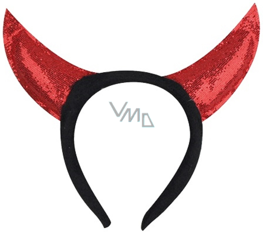 Devil's horns glittering, red on the headband - VMD parfumerie - drogerie