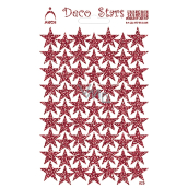 Arch Holographic decorative stickers stars red plain 12 x 18 cm