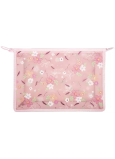 Albi Document and stationery case A4 with zipper pink flowers 350 x 235 mm