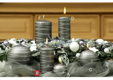 Lima Galaxy candle gray cylinder 60 x 120 mm 1 piece