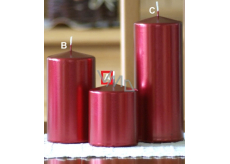 Lima Metal Series candle red cylinder 80 x 100 mm 1 piece