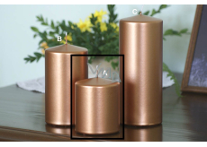 Lima Metal Serie candle copper cylinder 80 x 100 mm 1 piece