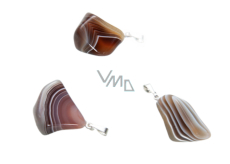 Agate Botswana grey Troml pendant natural stone, brings to life a successful