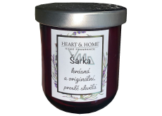 Heart & Home Sweet cherry soy scented candle with the name of Sarka 110 g