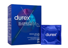 Durex Classic Extra Safe latex condom, thicker, increased lubrication, nominal width: 56 mm 24 pcs