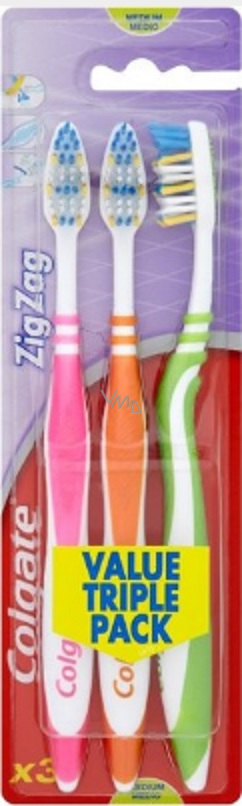 Colgate Zig Zag Medium Medium Toothbrush 3 X 12 Pieces Carton - Vmd 