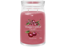 Yankee Candle Black Cherry - Ripe cherry scented candle Signature large glass 2 wicks 567 g