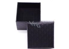 Gift box textured paper with sponge for jewelry black 5.1 x 5 x 3.3 cm 1 piece