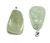 Prehnite tumbled pendant, natural stone approx. 2.6 cm