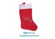 Santa Claus / Santa Christmas stocking 43 cm, red and white