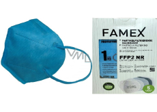 Famex Respirator oral protective 5-layer FFP2 face mask blue 10 pieces