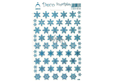 Arch Holographic Decorative Stickers Christmas Snowflakes Blue 1 sheet