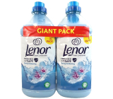 Lenor Spring Awakening scent of spring flowers, patchouli and cedar fabric softener 2 x 1600 ml, duopack