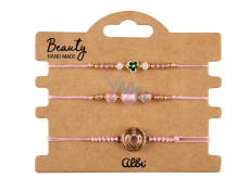 Albi Pink Turtle Bracelets, adjustable size, set of 3 pieces