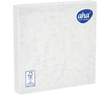 Aha Paper napkins 3 ply 33 x 33 cm 15 pieces Embossed white