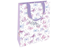 Nekupto Gift paper bag with embossing 17,5 x 11 x 8 cm Butterflies