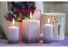 Lima Lavender scented candle light purple prism 65 x 120 mm 1 piece