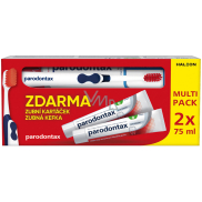 Parodontax Extra Whitening zubní pasta 2 x 75 ml + zubní kartáček 1 kus