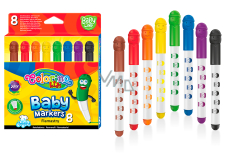 Colorino Markers Smile, with a round tip 8 colors for children