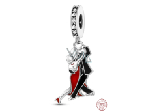 Charm Sterling silver 925 Dancing couple, pendant on bracelet interests