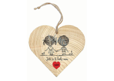 Bohemia Gifts Wooden decorative heart with print I still love you 12 cm