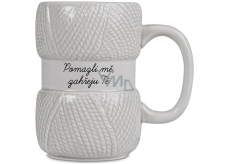 Albi Warm me up, warm you up grey knitted mug 400 ml