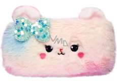 Albi Furry Pencil Case Animal with Blue Bow 20 x 12 x 1 cm