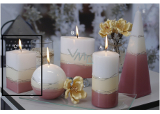 Lima Verona candle old pink prism 65 x 120 mm 1 piece