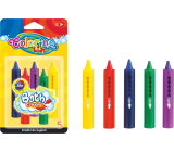 Colorino Silky 3in1 wax crayons with plastic handle 12 colors