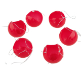 Red nose, clown nose, plastic noses with a rubber band of 6 pieces