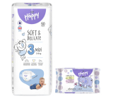 Bella Baby Happy Pads - Carrés de coton pour bébé, 60 pcs