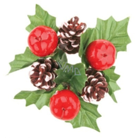 Wreath for a candle with apples, ring diameter 23 mm