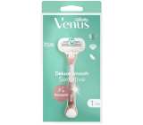 Gillette Venus Deluxe Smooth Sensitive Rosegold razor with 3 blades + replacement head 1 piece for women